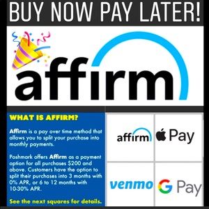 Affirm 💙 Buy Now Pay Later!💙